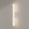 Biały stylowy nowoczesny designerski kinkiet LED do łazienki szklany ryflowany klosz LINEA LP-0510/1W-61 WH CCT Light Prestige IP44